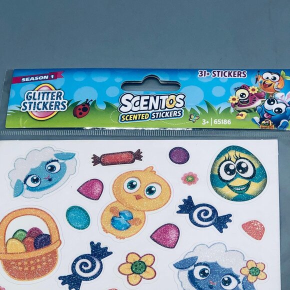 Easter stickers Scentos scented stickers set of 2 glitter season 1 #31 READ new - Picture 3 of 9